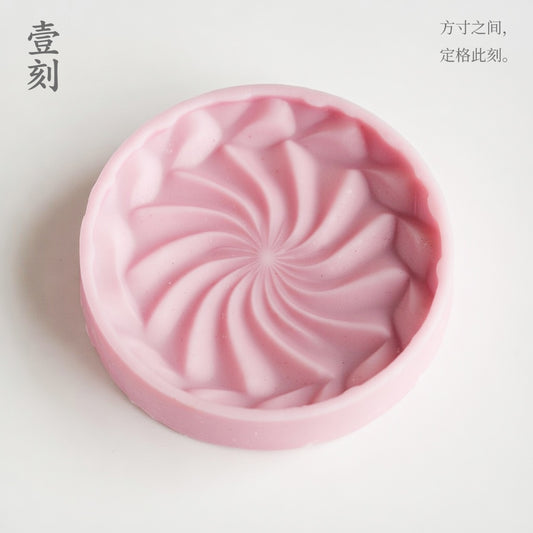 Customized Mousse Cake Macaron Color Wave Texture Series Round Silicone Mold