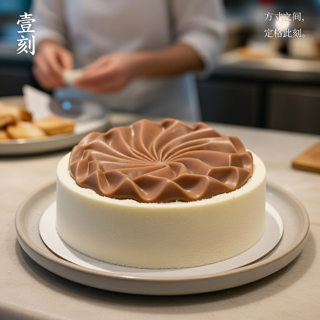 Customized Mousse Cake Macaron Color Wave Texture Series Round Silicone Mold