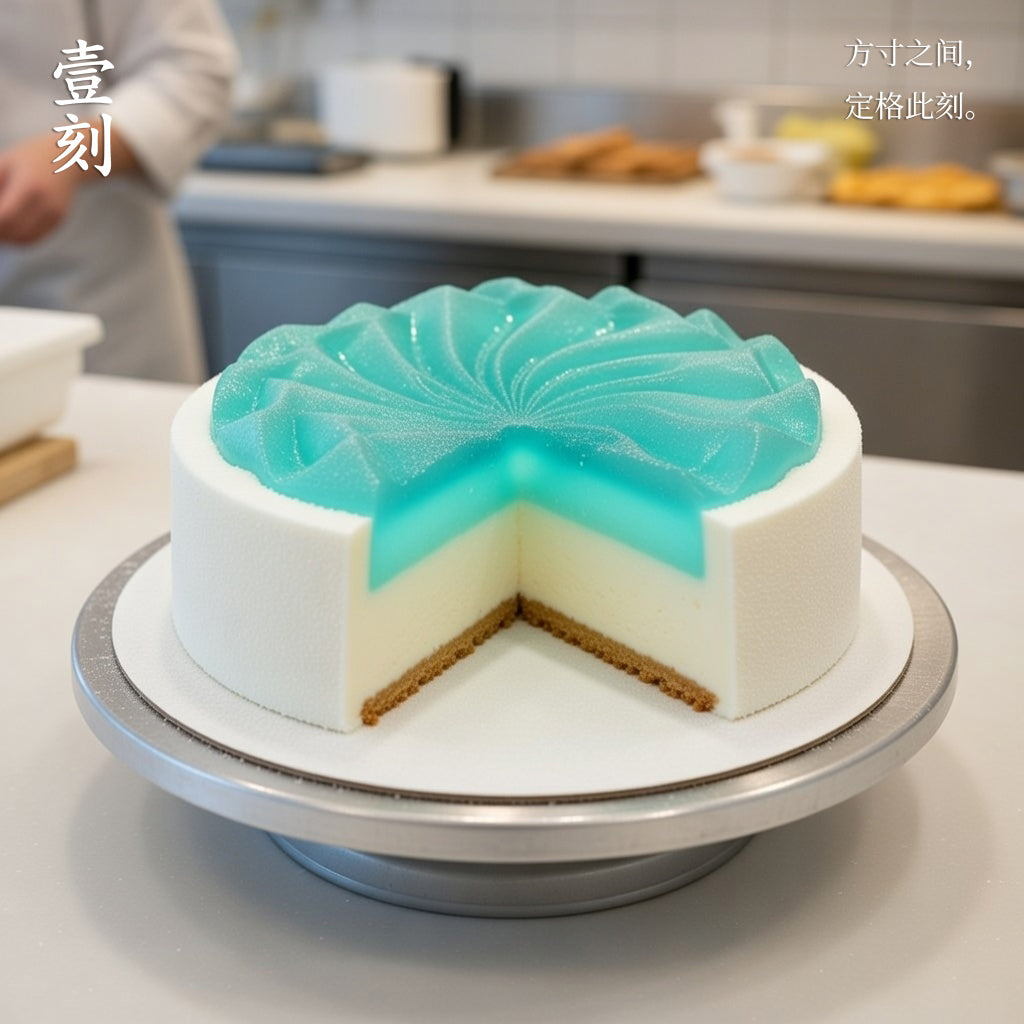 Customized Mousse Cake Macaron Color Wave Texture Series Round Silicone Mold