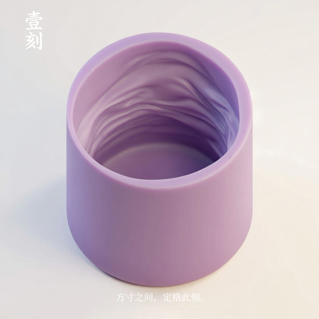 Spiral textured rotating wave gradient plaster candle silicone mold